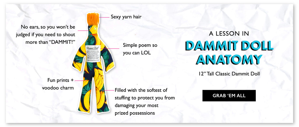  Dammit Doll - The Fantastic Foursome- Set of Four Random Stress  Relief - Gag Gift : Toys & Games