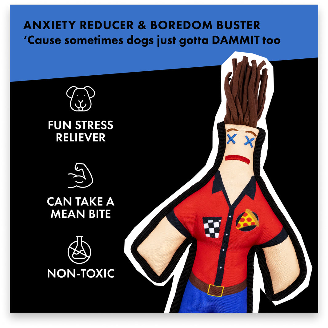 Pizza Guy Squeaky Chew Toy