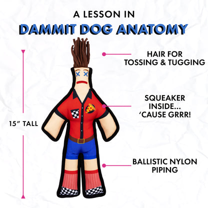 Pizza Guy Squeaky Chew Toy