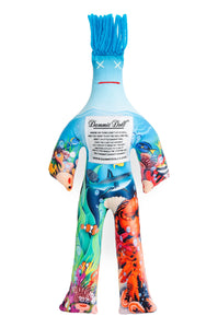 DAMMIT! DOLLS Blue Stress Relief Squishy Classic Tropical Doll Gift 12 NWT